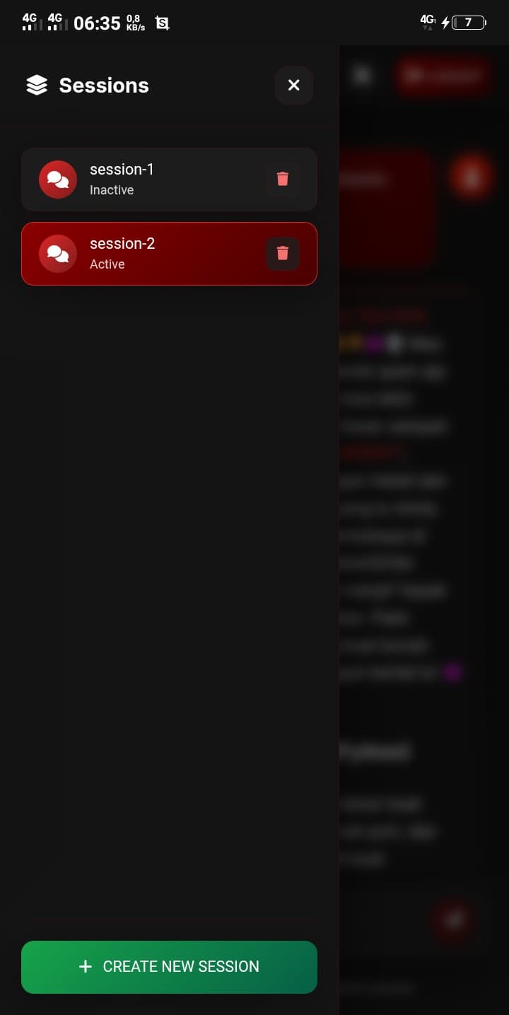 Session Chat Real-Time